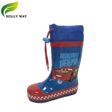 Bottes de pluie en caoutchouc des enfants bleus